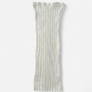 Women's Cream‎ Ribbed Knit Midi Skirt/Dress Pull On Elastic Waist Size M